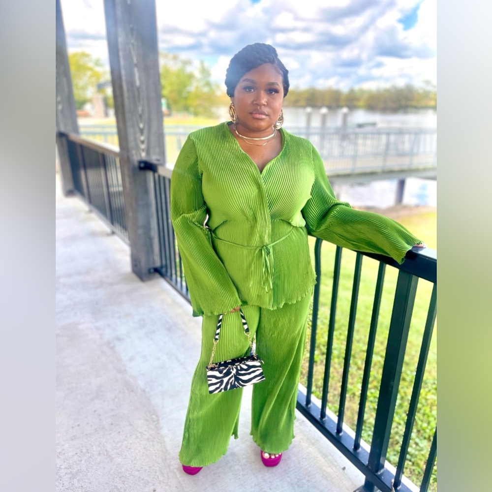 Shein green 2piece